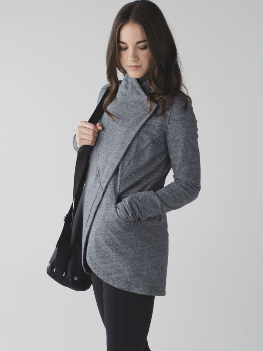 Lululemon That’s A Wrap Sweater size 8 Charcoal Heather